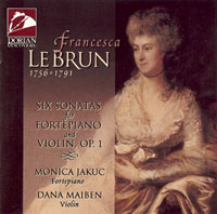 Francesca LeBrun:<br>Six Sonatas for Fortepiano and Violin